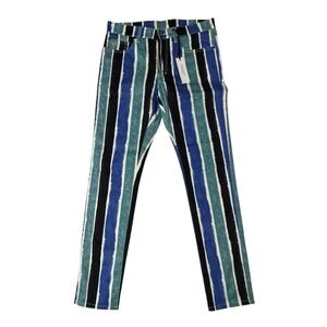 Versace Collection‎ Men's Striped Pants Size 32 Blue Cotton Stretch NWT